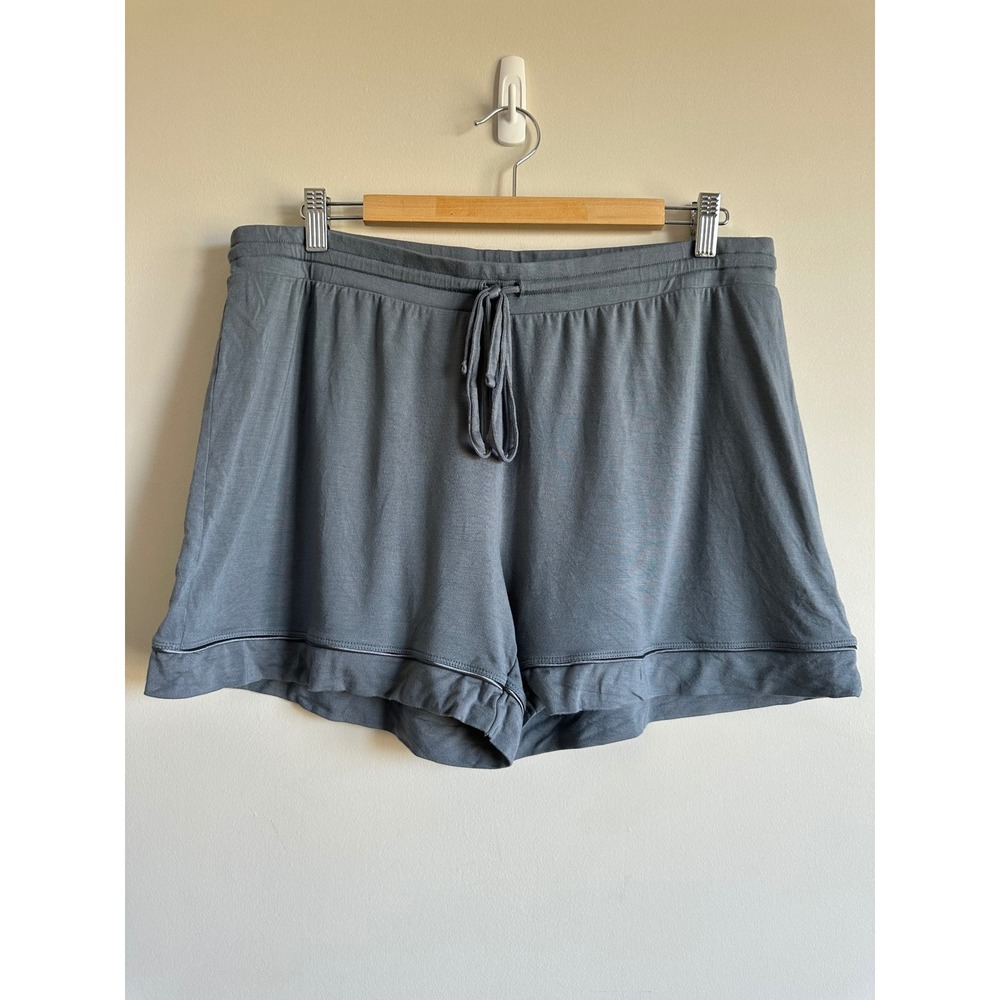 Knix Modal Sleep Shorts XL Blue Gray Drawstring Pajama Bottoms Loungewear